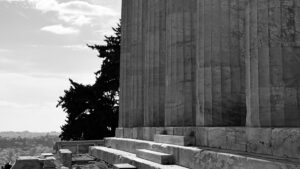 Northern side of the Parthenon overlooking Athens, illustrating theodicy in Ecclesiastes and divine hiddenness