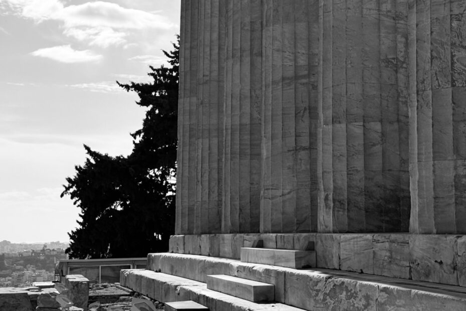 Northern side of the Parthenon overlooking Athens, illustrating theodicy in Ecclesiastes and divine hiddenness